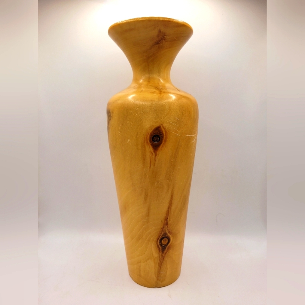 Vintage Handmade Wood Vase